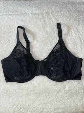 HSIA Lace Underwire Bra 40DD Black NWOT